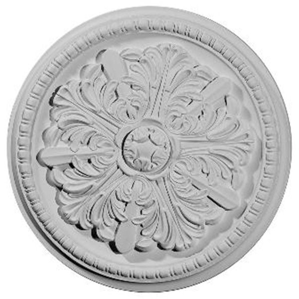 Dwellingdesigns 16.88 in. OD x 1.50 in. P x 3 in. C Architectural Swindon Ceiling Medallion DW2572355